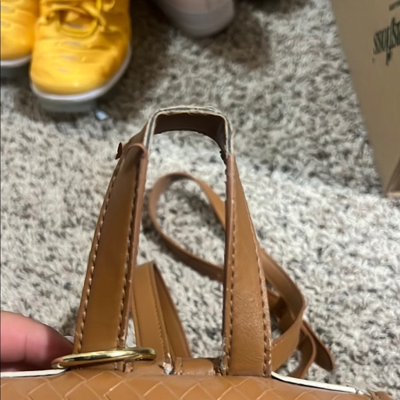 Steve Madden Tan and Cream Woven Backpack - Picture 4 of 5